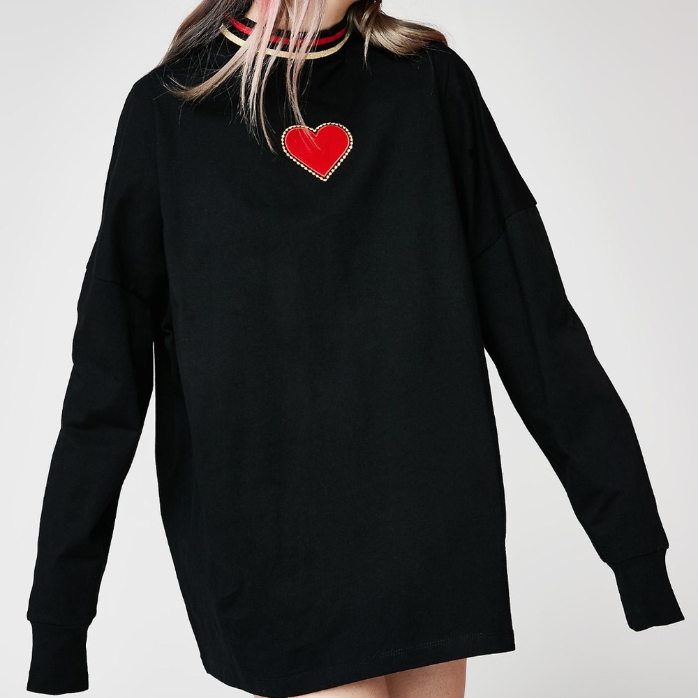 Lazy Oaf Golden Heart Long Sleeve Tee